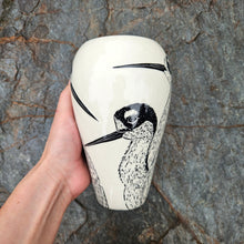 Load image into Gallery viewer, Black-necked stilt vase
