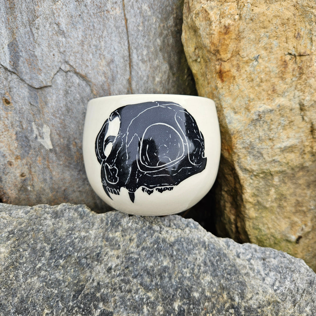 Cat skull cup, medium