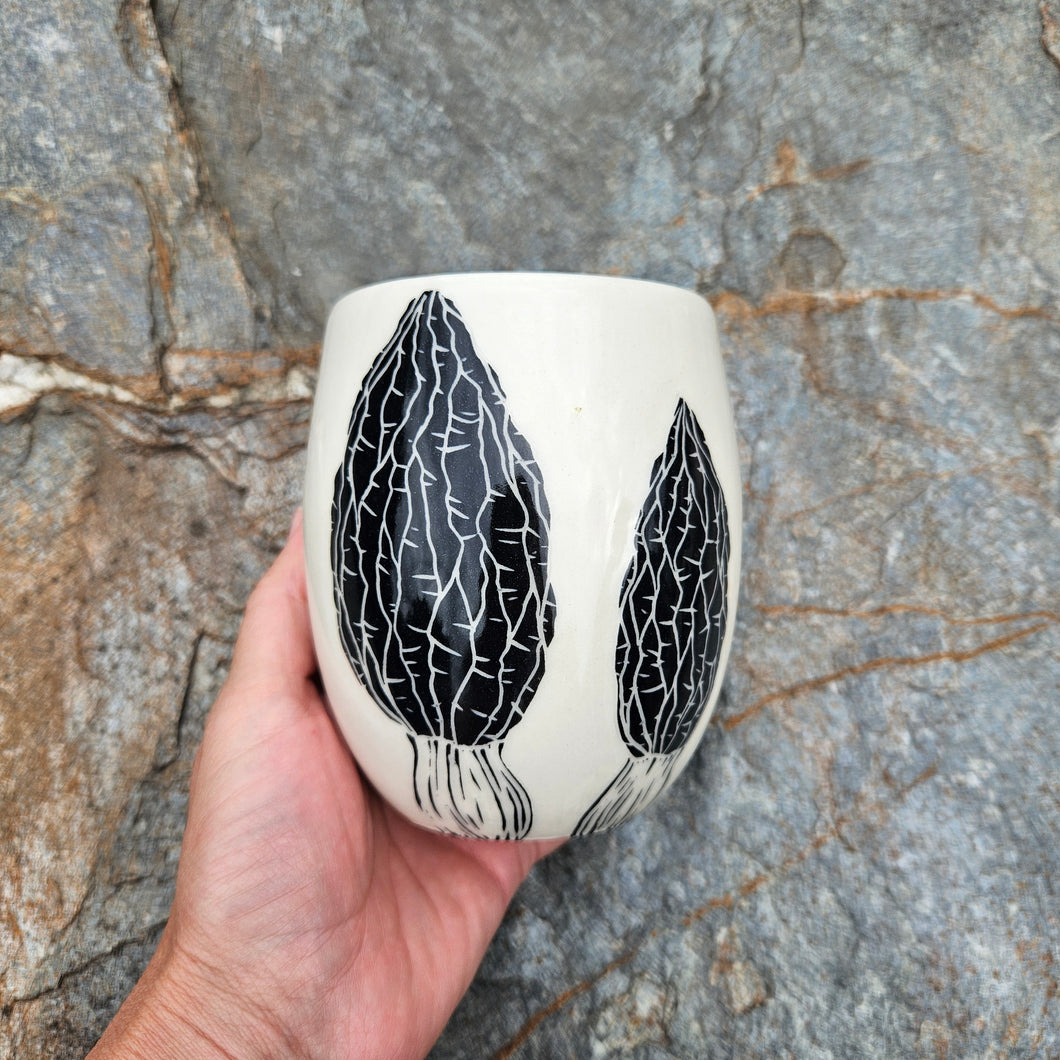 Morel mushroom cup, large