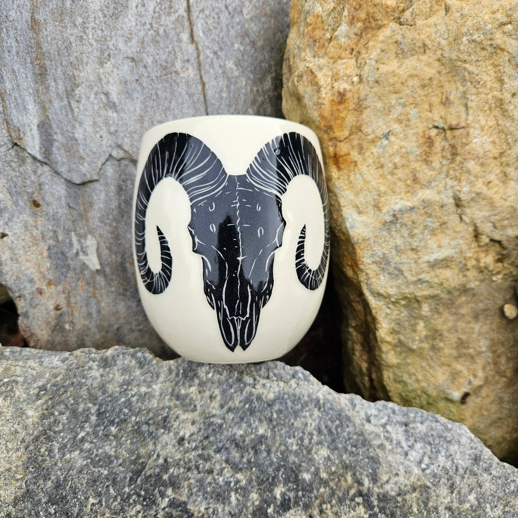 Ram skull cup, large