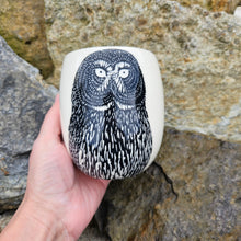 Load image into Gallery viewer, Great gray owl cup, large
