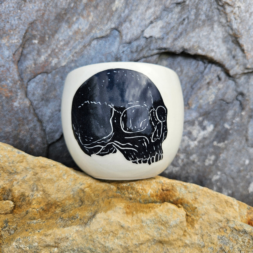Human skull cup, medium