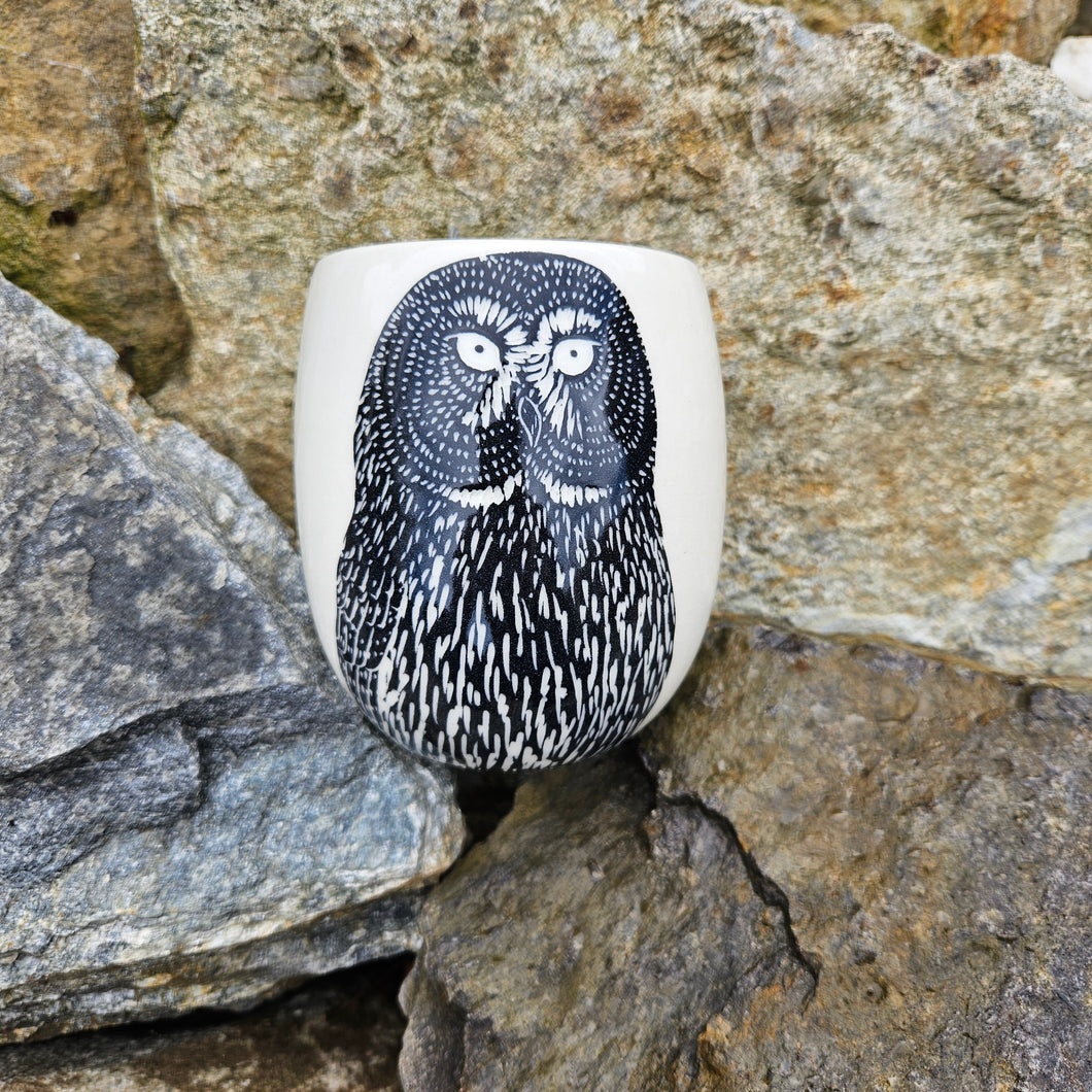 Great gray owl cup, large