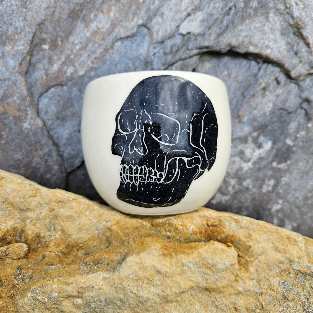 Human skull cup, medium