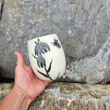 Load image into Gallery viewer, Chocolate lily and bee cup, large
