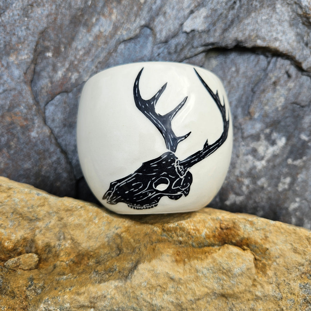 Deer skull cup, medium
